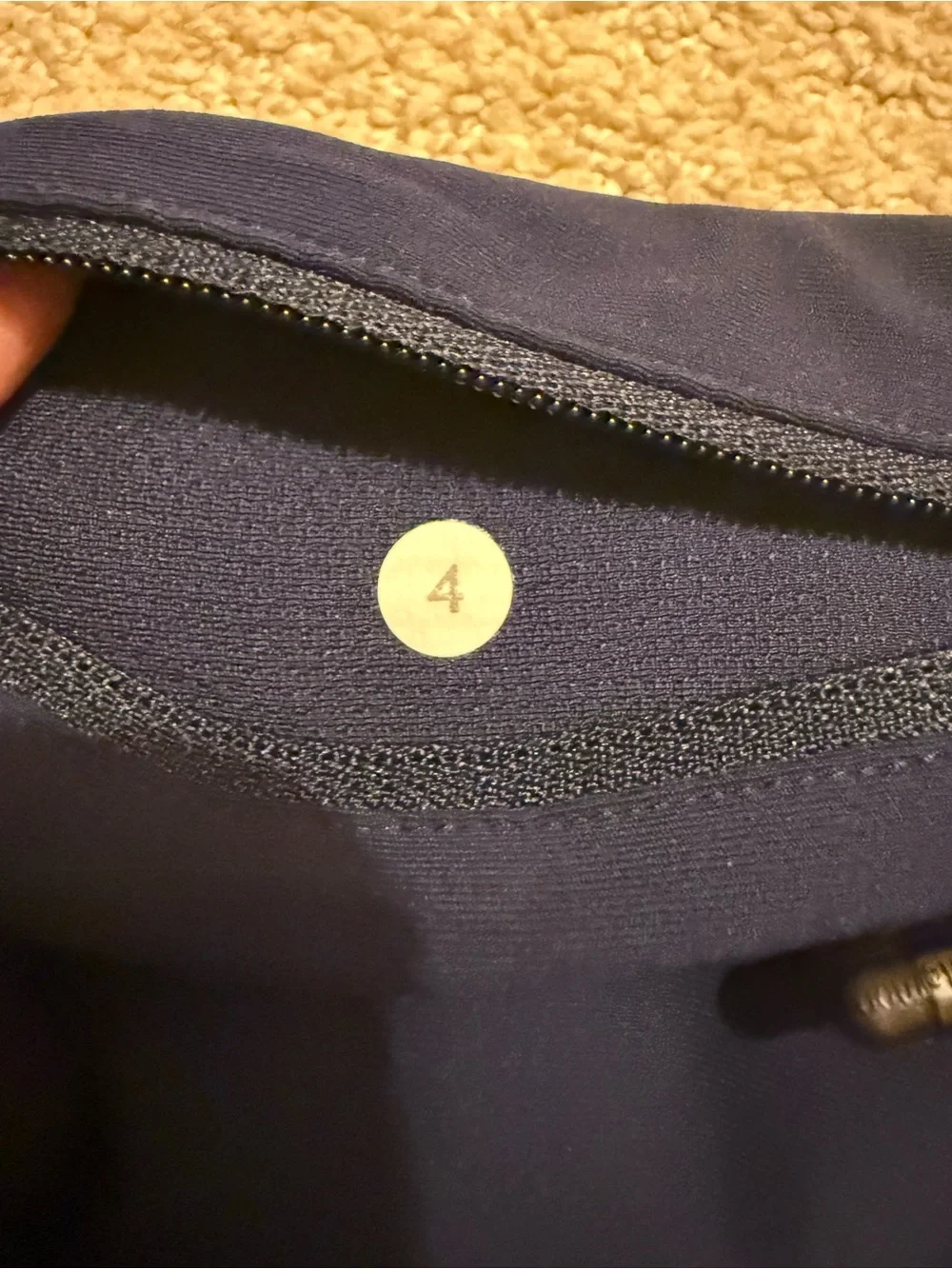 Lululemon Tight Stuff 7/8 Scalloped Reflective Hem - Navy SZ 4